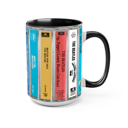 The Beatles Cassette Albums Accent Mug