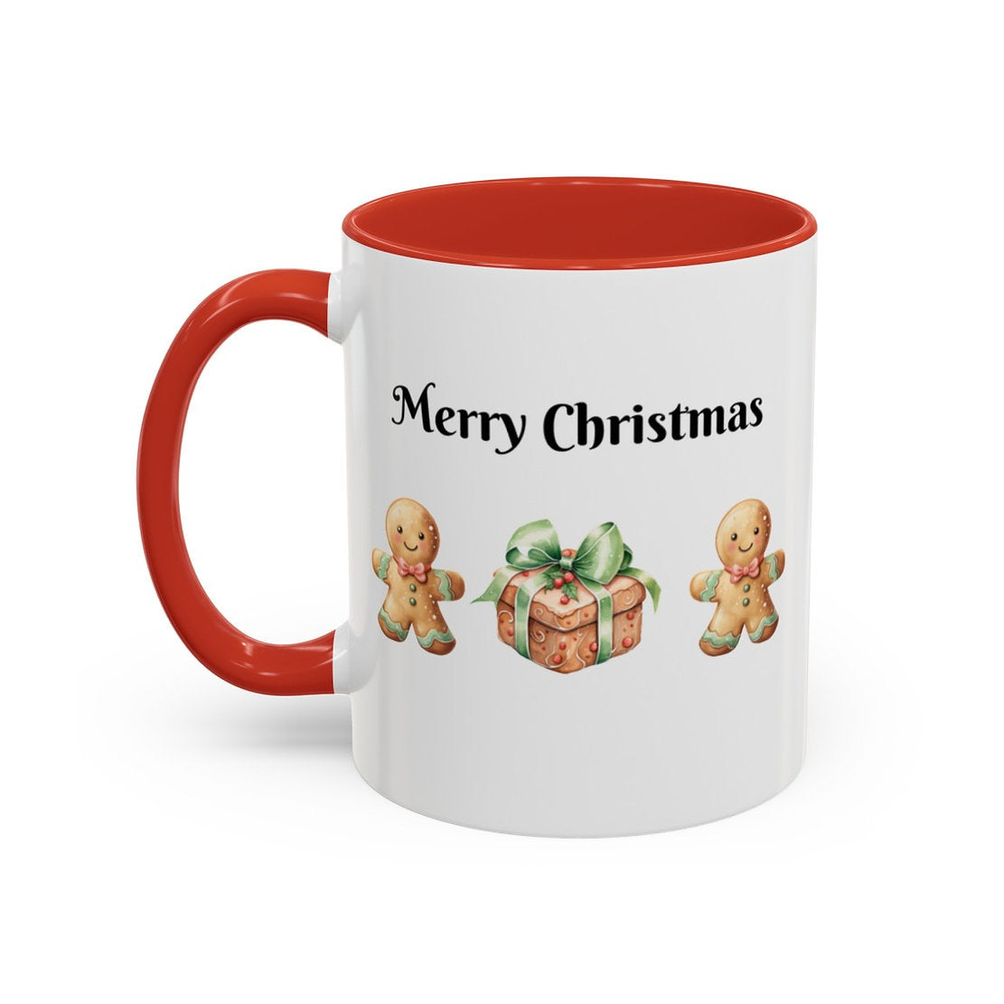 Gingerbread Merry Christmas Accent Mug - Gift For Christmas