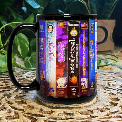 VHS Tape 90s Kids Nostalgic Movies Black Mug