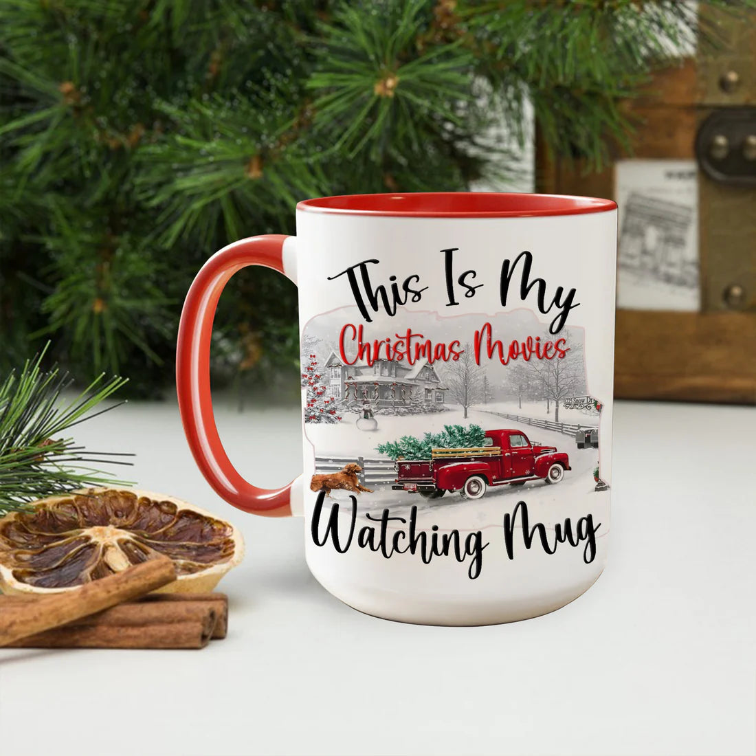 Christmas This Is My Christmas Movies Watching Mug Accent Mug