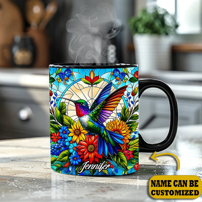 Beautiful Hummingbird Flower Personalized Accent Mug