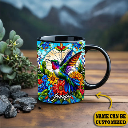 Beautiful Hummingbird Flower Personalized Accent Mug