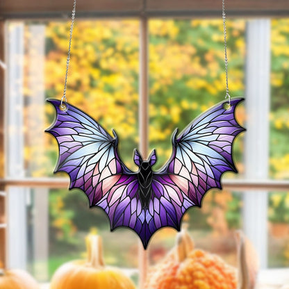 Bat Acrylic Window Hanging, Indoor Decor, Bat lovers gift, Funny Bat window decor, Gothic bat, Halloween decor, Garden Gift, Bat Lover’s