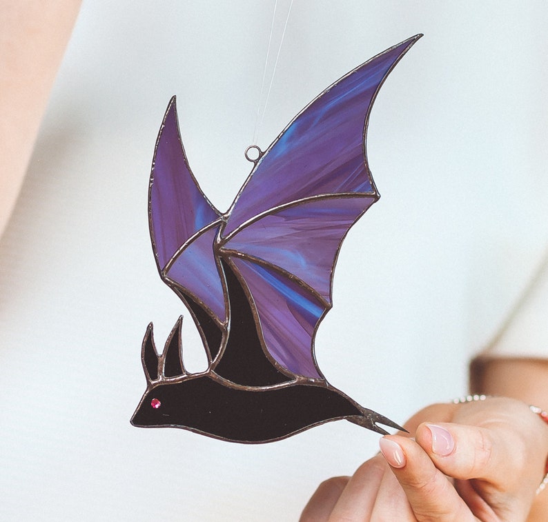 Bat Acrylic Window Hanging, Indoor Decor, Bat lovers gift, Funny Bat window decor, Gothic bat, Halloween decor, Garden Gift