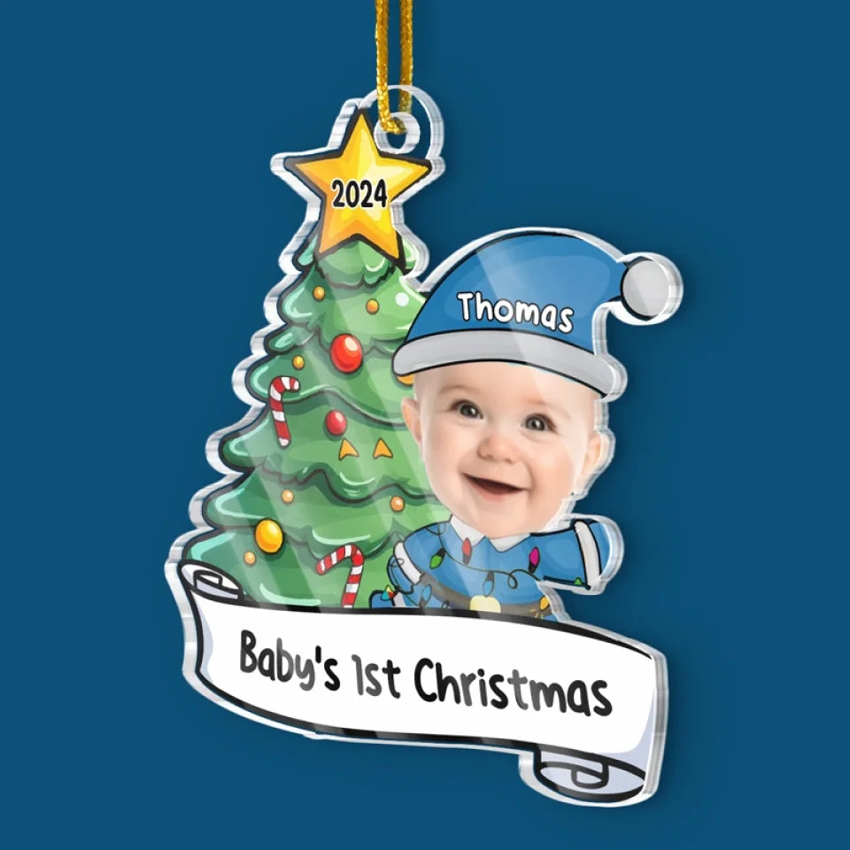 Custom Photo Let's Rock Around The Christmas Tree And Make Merry Memories - Family Personalized Custom Ornament