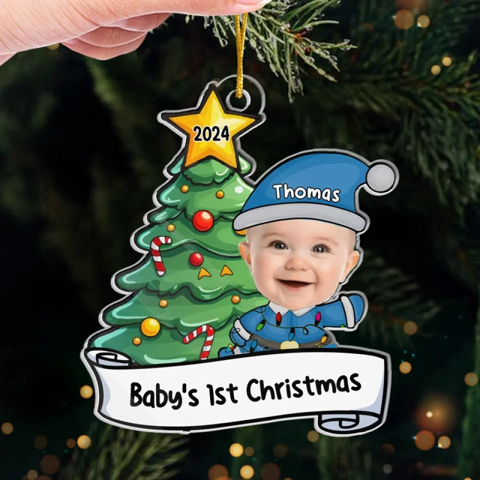 Custom Photo Let's Rock Around The Christmas Tree And Make Merry Memories - Family Personalized Custom Ornament